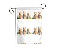 The YYHWHJDE The Friendship of the three little bear Picture precise size of this garden flag is 30,5 x 45,7 cm, ce qui est un rapport d'or soigneusement conçu. Il s'adapte parfaitement à la grande
