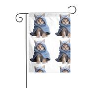 The YYHWHJDE The Gentle Little Orange Cat Picture Taille précise de ce drapeau de jardin est de 30,5 x 45,7 cm, ce qui est un rapport d'or soigneusement conçu. Il s'adapte parfaitement à la grande