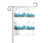 The YYHWHJDE The little girl favored by the ocean Picture precise size of this garden flag is 30,5 x 45,7 cm, ce qui est un rapport d'or soigneusement conçu. Il s'adapte parfaitement à la grande