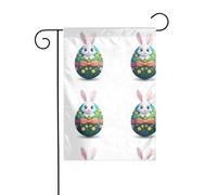 The YYHWHJDE The little white rabbit on the easter egg Picture size of this garden flag is 30,5 x 45,7 cm, ce qui est un rapport d'or soigneusement conçu. Il s'adapte parfaitement à la grande majorité