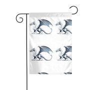 The YYHWHJDE The Silver Dragon Slow Rise Up Image Taille précise de ce drapeau de jardin est de 30,5 x 45,7 cm, ce qui est un rapport d'or soigneusement conçu. Il s'adapte parfaitement à la grande