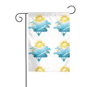 The YYHWHJDE The sun hanging in the blue sky picture precise size of this garden flag is 30,5 x 45,7 cm, ce qui est un rapport d'or soigneusement conçu. Il s'adapte parfaitement à la grande majorité