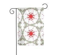 The YYHWHJDE Turning green leaves and red flowers picture precise size of this garden flag is 30.5x45.7 cm, which is a carefully designed golden ratio. It fits perfectly with the vast majority of