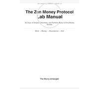 The Zen Money Protocol Lab Manual: 30 Days of Scripts, Checklists, and Portfolio Rules to End Money Anxiety
