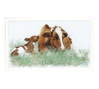 Théa Gouverneur Kit au point de croix compté "Aïda Vache Rouge", 45x70cm