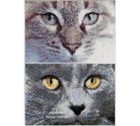 Thea Gouverneur Kit au point de croix compté "Cats Jack + Luna Aida", 17x12cm