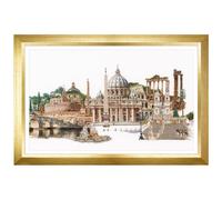 Thea Gouverneur Kit au point de croix compté "Rome Evenweave", 79x50cm