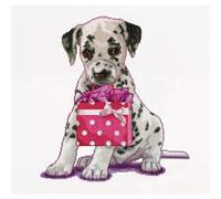 Thea Gouverneur Kit de broderie au point de croix "Chiot est allé faire des courses Aida", motif à compter, 31x30cm