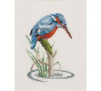 Thea Gouverneur Kit de broderie au point de croix "Eisvogel Aida", 13x16cm