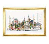 Thea Gouverneur Kit de broderie au point de croix "Istanbul Zählstoff", motif à compter, 79x50cm