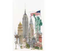 Thea Gouverneur Kit de broderie au point de croix "New York Aida", motif à compter, 50x79cm