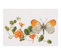 Thea Gouverneur Kit de broderie au point de croix "Papillon Capucine Aida", motif à compter, 29x18cm