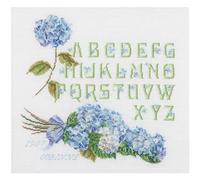 Thea Gouverneur - Kit de point de croix compté - Alphabet d'hortensia - Aida - 16 Compter - Pour adultes - 2088A