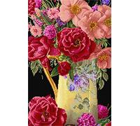Thea Gouverneur - Kit de point de croix compté - Bouquet de roses - Aida Noir - 18 Compter - Pour adultes - 3019.05