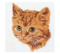 Thea Gouverneur - Kit de point de croix compté - Chat rouge - Lin - 24 Compter - Pour adultes - 931