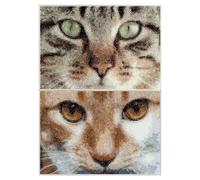 Thea Gouverneur - Kit de point de croix compté - Chats Tess + Simba - Aida - 16 Compter - Pour adultes - 543A