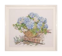 Thea Gouverneur - Kit de point de croix compté - Hortensia Bleu - Aida - 16 Compter - Pour adultes - 2046A