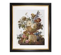Thea Gouverneur - Kit de point de croix compté - Nature morte. fleurs dans un vase en albâtre - Aida - 18 Compter - Pour adultes - 580A