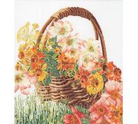 Thea Gouverneur - Kit de point de croix compté - Panier de Fleurs - Aida - 18 Compter - Pour adultes - 3064A