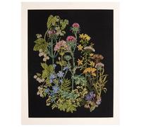 Thea Gouverneur - Kit de point de croix compté - Panneau d'Herbes - Aida Noir - 18 Compter - Pour adultes - 424.05