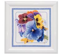 Thea Gouverneur zestaw do haftu krzyżykowego "Pansies Aida", 34x34cm