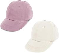 Theaque Lot de 2 chapeaux de baseball d'été pour enfants - Casquette de baseball pour garçons et filles - En coton - 4 à 10 ans, Dustypink&white, S