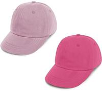 Theaque Lot de 2 chapeaux de baseball d'été pour enfants - Casquette de baseball pour garçons et filles - En coton - 4 à 10 ans, Dustypink et rosé, S