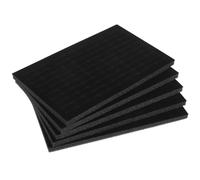 Theaque Lot de 6 inserts en mousse noire pour bijoux, bagues et boucles d'oreilles, plateau en éponge pour la vente de bagues, bijoux, vitrine