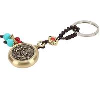 Theaque Porte-clés avec douze signes du zodiaque chinois, breloque animal du zodiaque, porte-bonheur, cadeau, E-dragon, taille unique