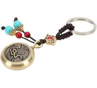 Theaque Porte-clés avec douze signes du zodiaque chinois, breloque animal du zodiaque, porte-bonheur, cadeau, F-serpent, taille unique