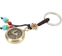 Theaque Porte-clés avec douze signes du zodiaque chinois, breloque animal du zodiaque, porte-bonheur, cadeau, J-coq, taille unique