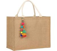 Theaque Sac de plage, grand sac de plage pour femme, sac fourre-tout de plage en paille tissée, imperméable, sac de natation, gym, shopping, voyage, marron, as shown