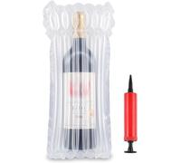 Theaque Sacs de Protection de Voyage pour Bouteille de Vin Gonflables avec Pompe Réutilisable - Colonne d'Air Gonflable, Protecteur pour Emballage