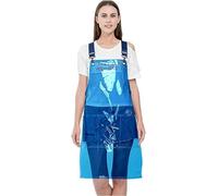Theaque Tablier de barbier Tablier transparent pour coiffeur Tablier de travail réglable à sangles croisées pour Femmes Hommes
