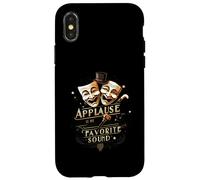 Theater Actor Actress Masks Applause is My Favorite Sound Coque pour iPhone X/XS