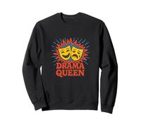 Theater Drama Queen Masques Comédie et Tragédie Visage Design Sweatshirt