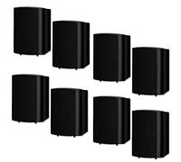 Theater Solutions TS425ODB Lot de 4 paires d'enceintes d'intérieur ou d'extérieur résistantes aux intempéries Noir