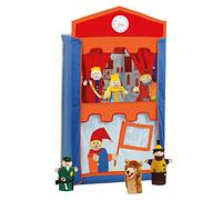 Théâtre De Guignol En Bois Massif + 6 Marionnettes À Main - Roba - Multicolore - Pour Enfant Dès 3 Ans