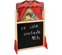 Théâtre de marionnettes en bois - JB BOIS - 410014 - Rouge - Pour enfant - Mixte
