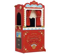 Le Toy Van - TV333 - Lernspiel AB 3 Jahren, große Holzpuppe und Puppentheater, 122 cm Hoch, Montessori-Spielzeug, mit Wendeschild, 2 Tafeln, Vorhang mit echten Vorhängen