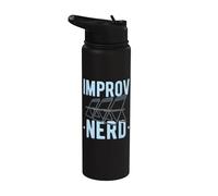 Théâtre Drame Improv Nerd Citation Répétition Audition Acteur Stainless Steel Insulated Water Bottle