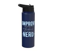 Théâtre Drame Improv Nerd Citation Répétition Audition Acteur Stainless Steel Insulated Water Bottle