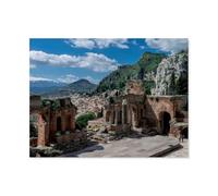 Théâtre Grec avec l’Etna en arrière-Plan, Taormina，Puzzle Jouets 1000 Pièces Puzzles Puzzle Créatif Jouets Éducatifs Adultes pour Enfants Jeu De Puzzle Adulto（50x70cm）-AS70
