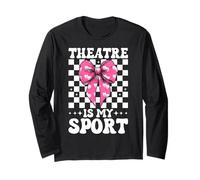 Theatre is My Sport Drama Theater Masque Acteur Théâtre Fille Manche Longue