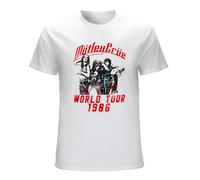 Theatre of Pain World Tour 1986 Mens T Shirt Heavy Metal Rock Band White XL