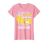 Théâtre Professeur Acteur Actrice Humour Citations Noël T-Shirt, Femme, Rose, S