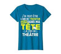 Théâtre Professeur Acteur Actrice Humour Citations Noël T-Shirt, Femme, Saphir, S