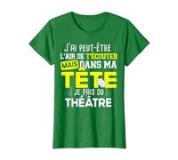 Théâtre Professeur Acteur Actrice Humour Citations Noël T-Shirt, Femme, Vert Kelly, 3XL