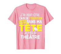Théâtre Professeur Acteur Actrice Humour Citations Noël T-Shirt, Homme, Rose, XL