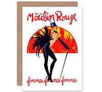 Theatre Stage Burlesque Moulin Rouge Ball Venue Paris Sealed Greeting Card Plus Envelope Blank inside Théâtre Étape Ballon